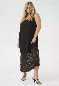 Платье макси Kaffe Curve, цвет Black Deep