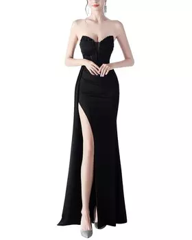 Платье макси KALINNU, черный