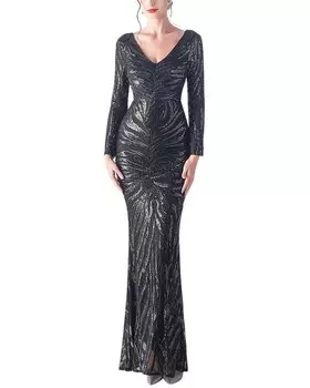 Платье макси KALINNU, черный