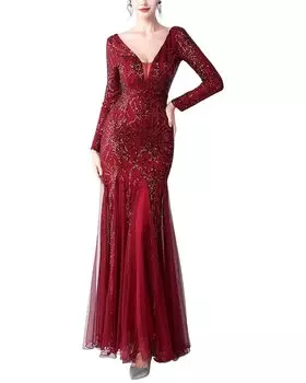 Платье макси KALINNU, красный