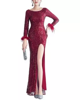 Платье макси KALINNU, красный