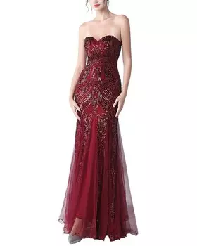 Платье макси KALINNU, красный