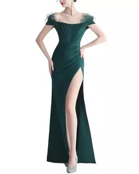 Платье макси KALINNU, зеленый