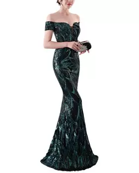 Платье макси KALINNU, зеленый