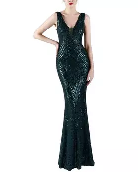 Платье макси KALINNU, зеленый