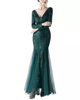 Платье макси KALINNU, зеленый