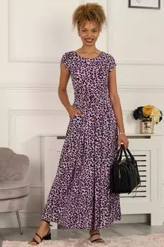 Платье макси Karlee с короткими рукавами Jolie Moi, розовый