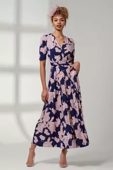 Платье макси Kenzie из трикотажа с рукавами 1/2 Jolie Moi, синий