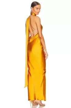 Платье макси Khanums x REVOLVE Kara Pearl Trim, желтый