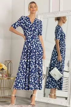 Платье макси Kiera с запахом спереди Jolie Moi, синий