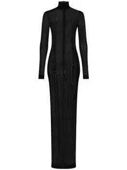 Платье макси KIM DOLCE&GABBANA из тюля DOLCE & GABBANA, черный
