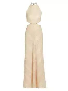 Платье макси крючком Lilibet с пайетками Sabina Musyev, цвет oatmeal