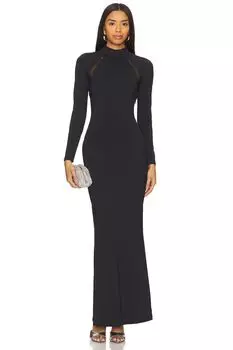 Платье макси krystal с сетчатыми вставками Ser.O.Ya, черный