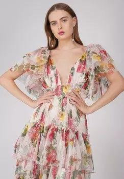 Платье макси Lace & Beads, розовый