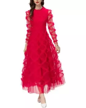 Платье макси Lanelle, красный