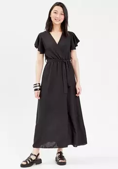 Платье макси LANGES AUSGESTELLTES MIT WICKELOPTIK Cache Cache, черный