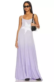 Платье макси Lauren Moshi Beatrix Cracked Star, цвет Light Purple Ombre