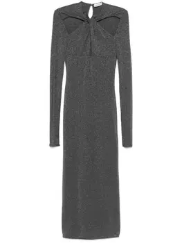 Платье макси Les Filles d'Eva с вырезами, серый