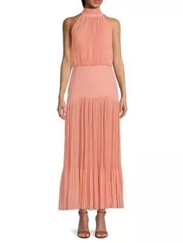 Платье макси lilliana с поясом на талии Veronica Beard Coral