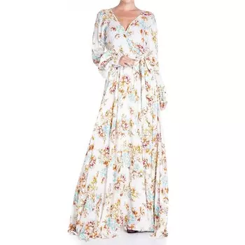 Платье макси Lilypad Meghan Los Angeles, цвет Begonia Ivory