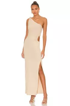 Платье макси LNA Atlas, хаки