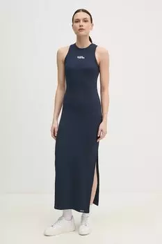 Платье макси LOGO RIB с логотипом Red Bull Racing X Pepe Jeans, темно-синий