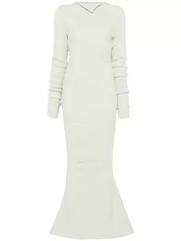 Платье макси Luna Rick Owens, зеленый