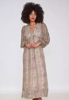 Платье макси Maison 123, бежевый