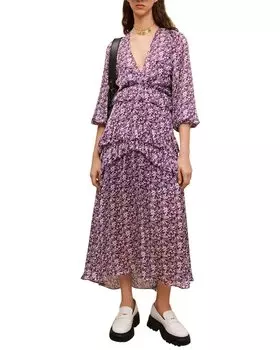 Платье макси Maje Ronirique, фиолетовый