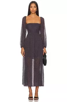 Платье макси малина Free People, цвет dark scales