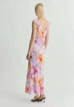 Платье макси Mango, фиолетовый