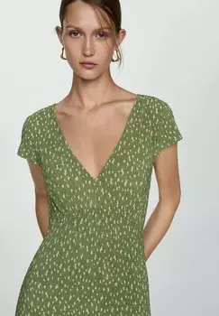 Платье макси MAR Mango, зеленый