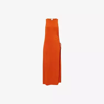 Платье макси Max Mara Caro с вырезами из стрейч-джерси, оранжевый