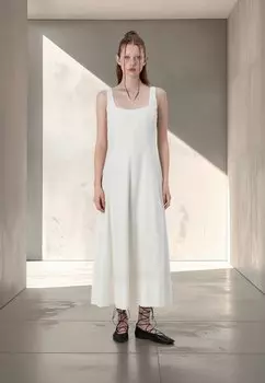 Платье макси макси с вырезом Gap, белый