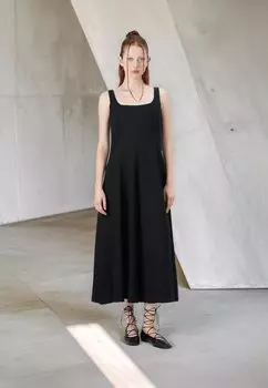 Платье макси макси с вырезом Gap, черный