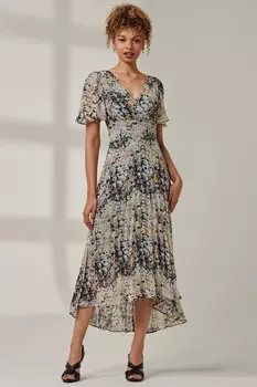 Платье макси Meagan с v образным вырезом из шифона Jolie Moi, черный