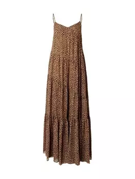 Платье макси MICHAEL Michael Kors Dress, цвет caramel/dark brown