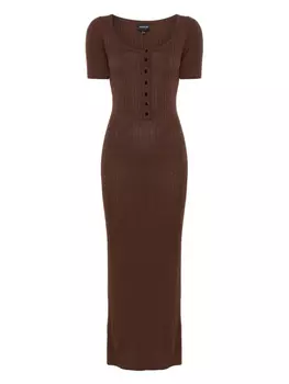 Платье макси Мира HERSKIND, коричневый