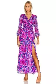 Платье макси MISA Los Angeles Imelda, цвет Watercolor Blues