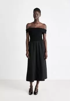 Платье макси MIXED MEDIA - Jersey dress GAP, черный