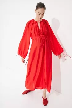 Платье макси Mom с кулиской H&M, красный