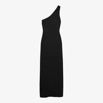 Платье макси Morgaine на одно плечо, классического кроя, из джерси Reiss, черный