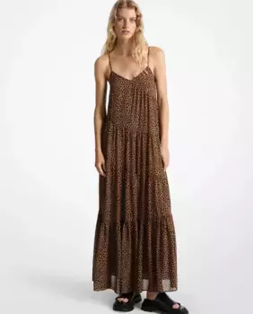 Платье макси на бретельках Michael Michael Kors, коричневый