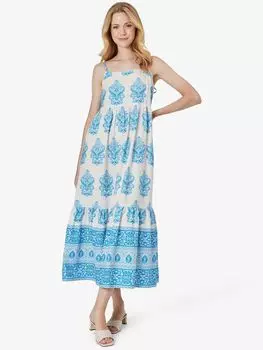 Платье макси на бретельках Noa Noa Thea, белый/синий