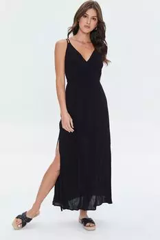 Платье макси на бретельках Surplice Forever 21, черный