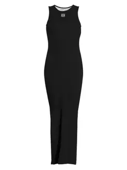 Платье макси на бретелях Anagram Loewe, черный