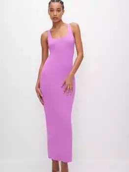Платье макси на бретелях Scuba Modern Good American, цвет Lollipop