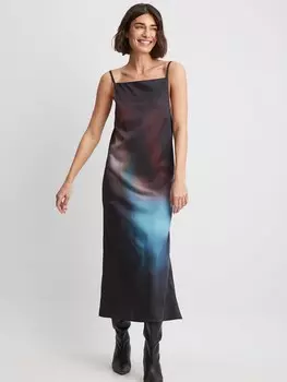 Платье макси NA-KD Dress, разноцветный