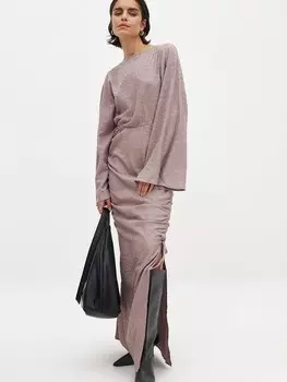 Платье макси NA-KD Dress, сиреневый