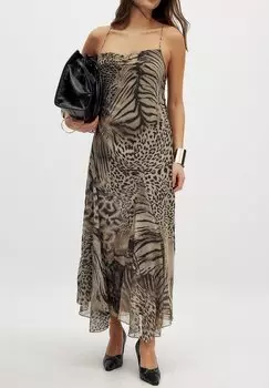 Платье макси NA-KD, мультиколор